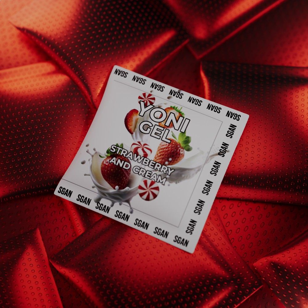 Саше лубриканта для орального секса SGAN со вкусом клубники со сливками - 5 мл. 1