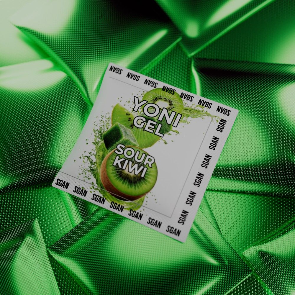 Саше лубриканта для орального секса SGAN со вкусом кислого киви - 5 мл. 1