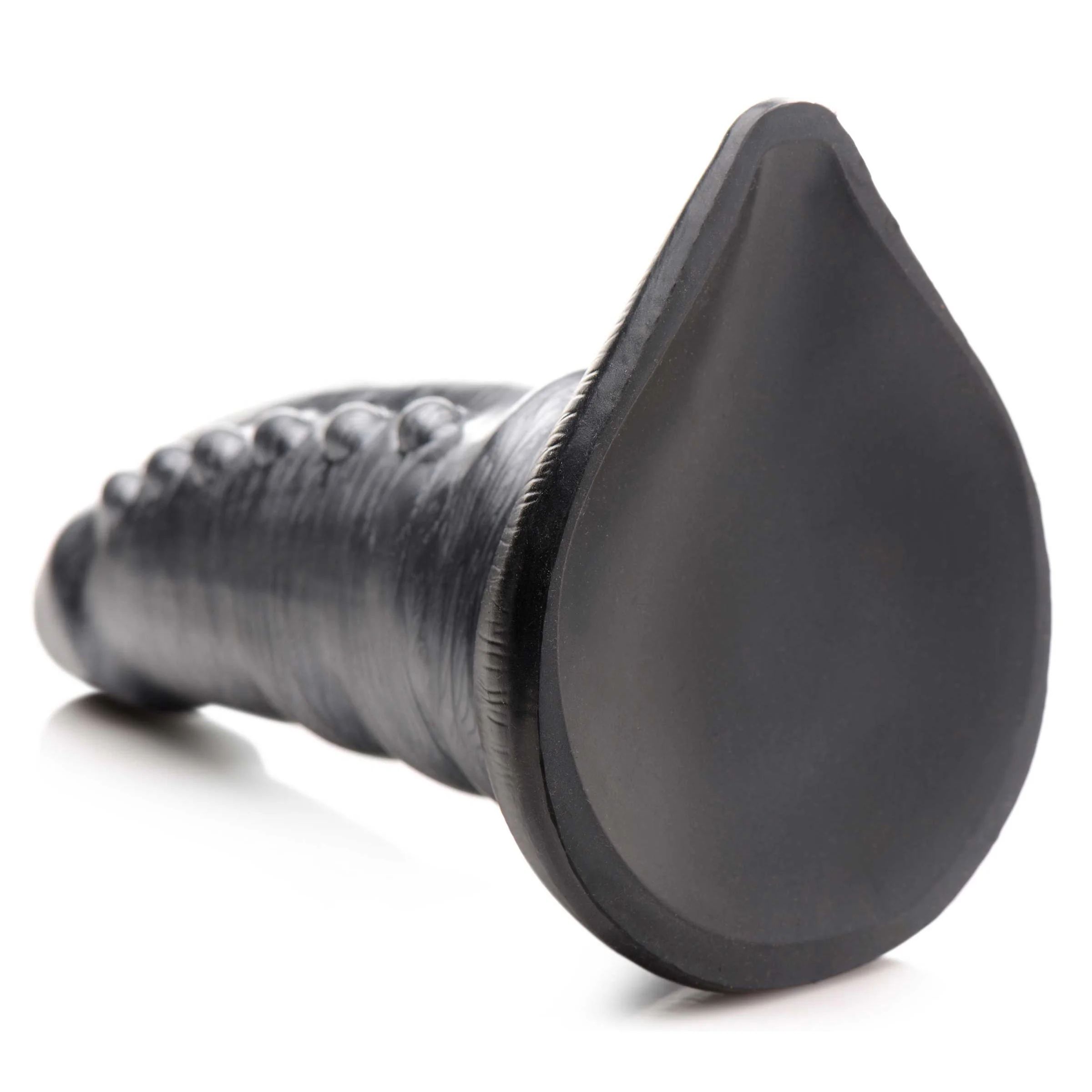Серый фантазийный фаллоимитатор Beastly Tapered Bumpy Silicone Dildo - 21 см. 4