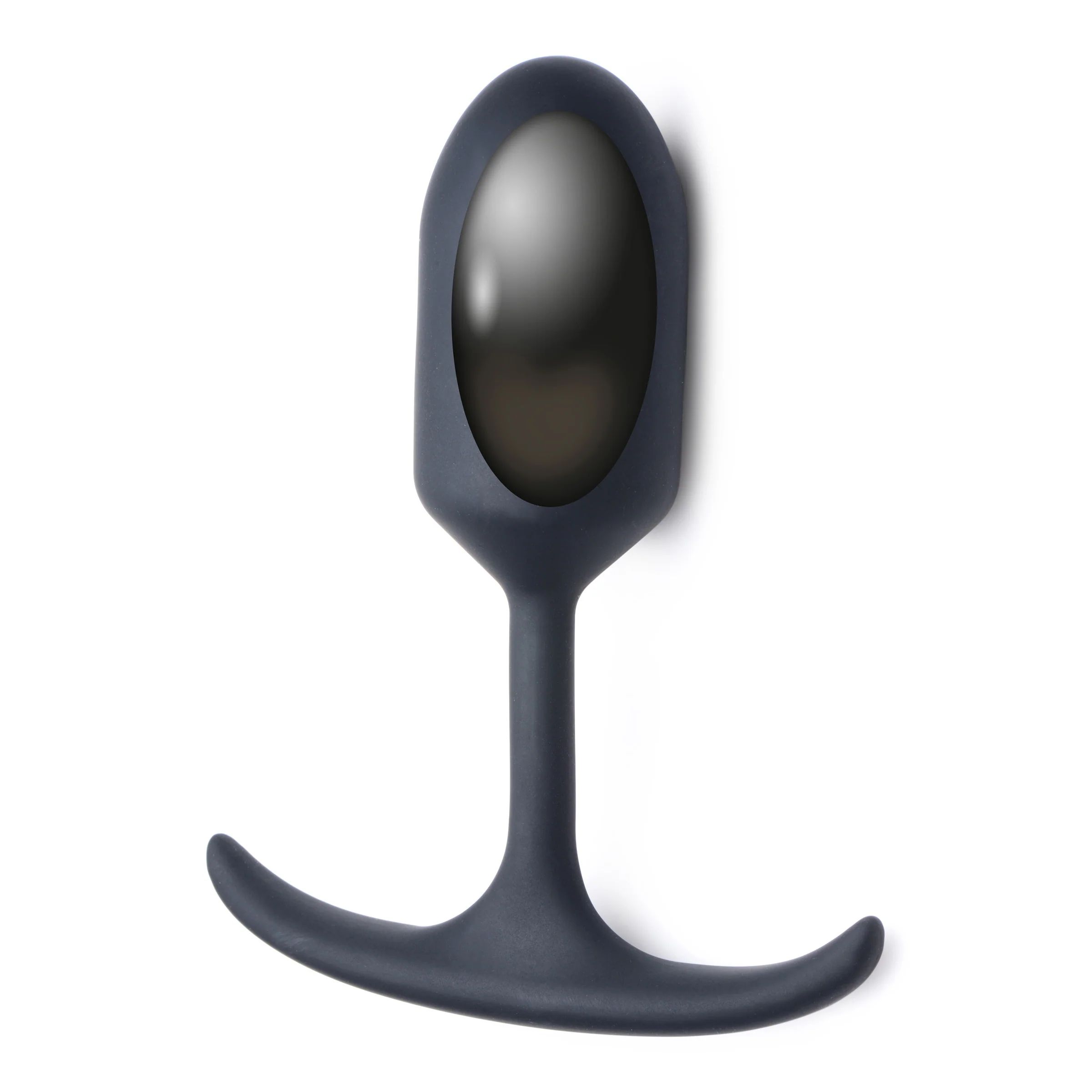 Черная анальная пробка с утяжелением Premium Silicone Weighted Anal Plug Medium - 14 см. 2