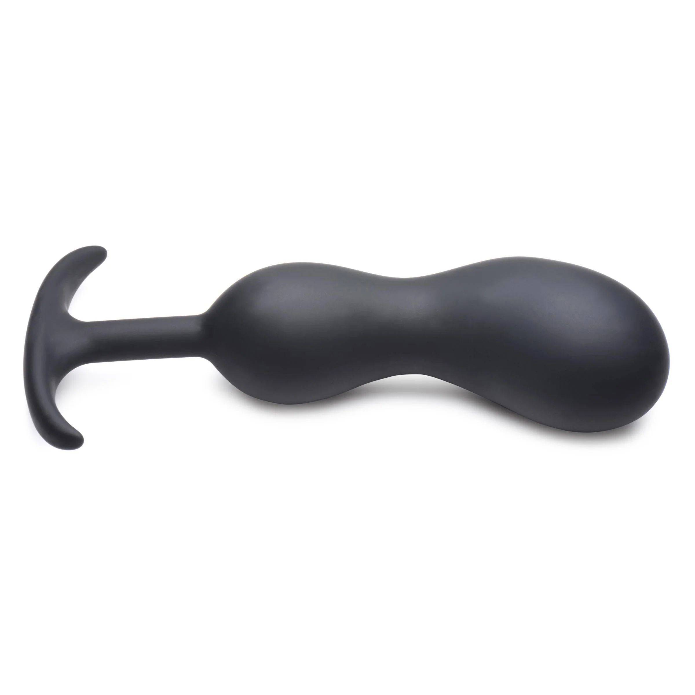 Черный массажер простаты с утяжелителями Premium Silicone Weighted Prostate Plug XL - 20,8 см. 2
