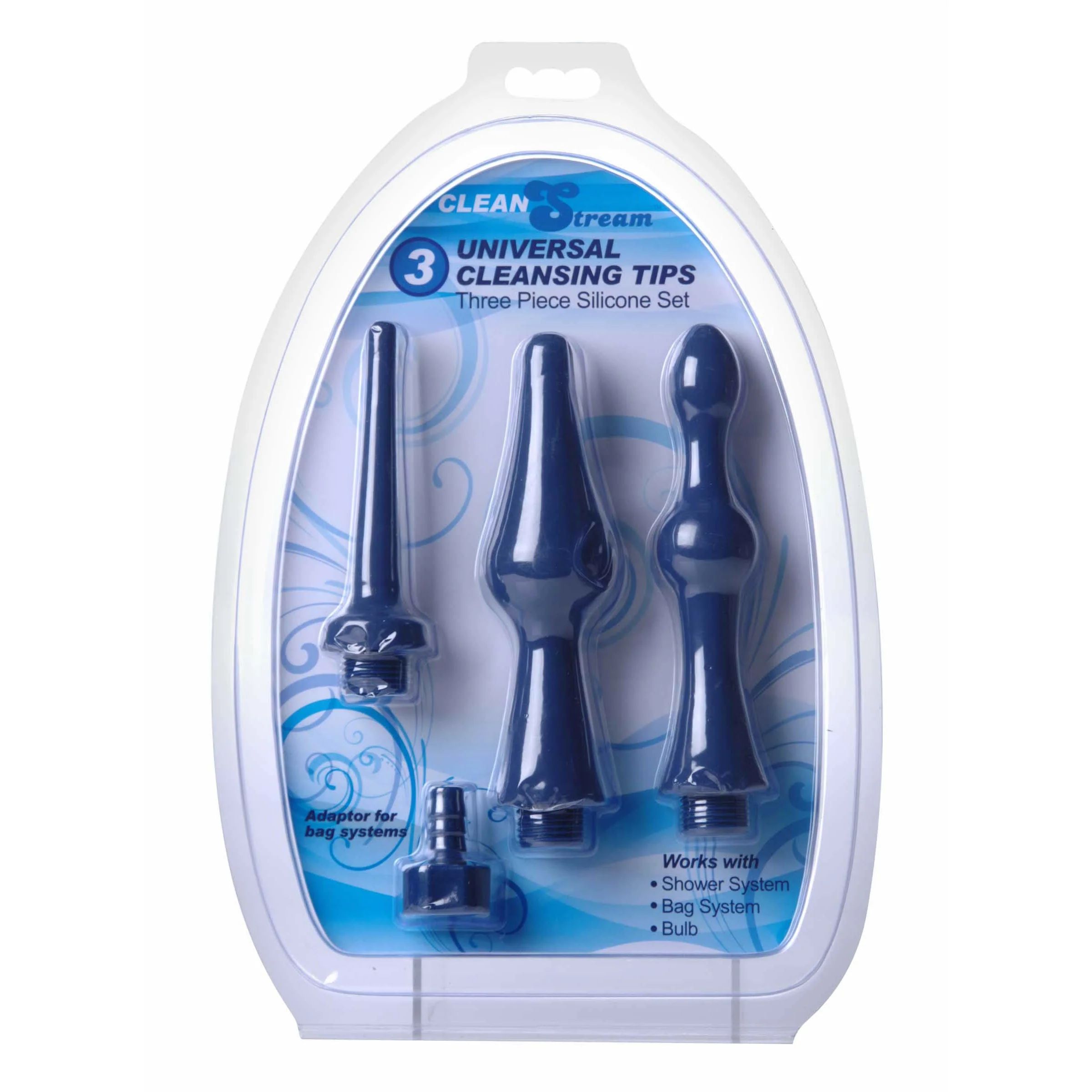 Набор из 3 универсальных насадок для анального душа Universal 3 Piece Silicone Enema Attachment Set 3