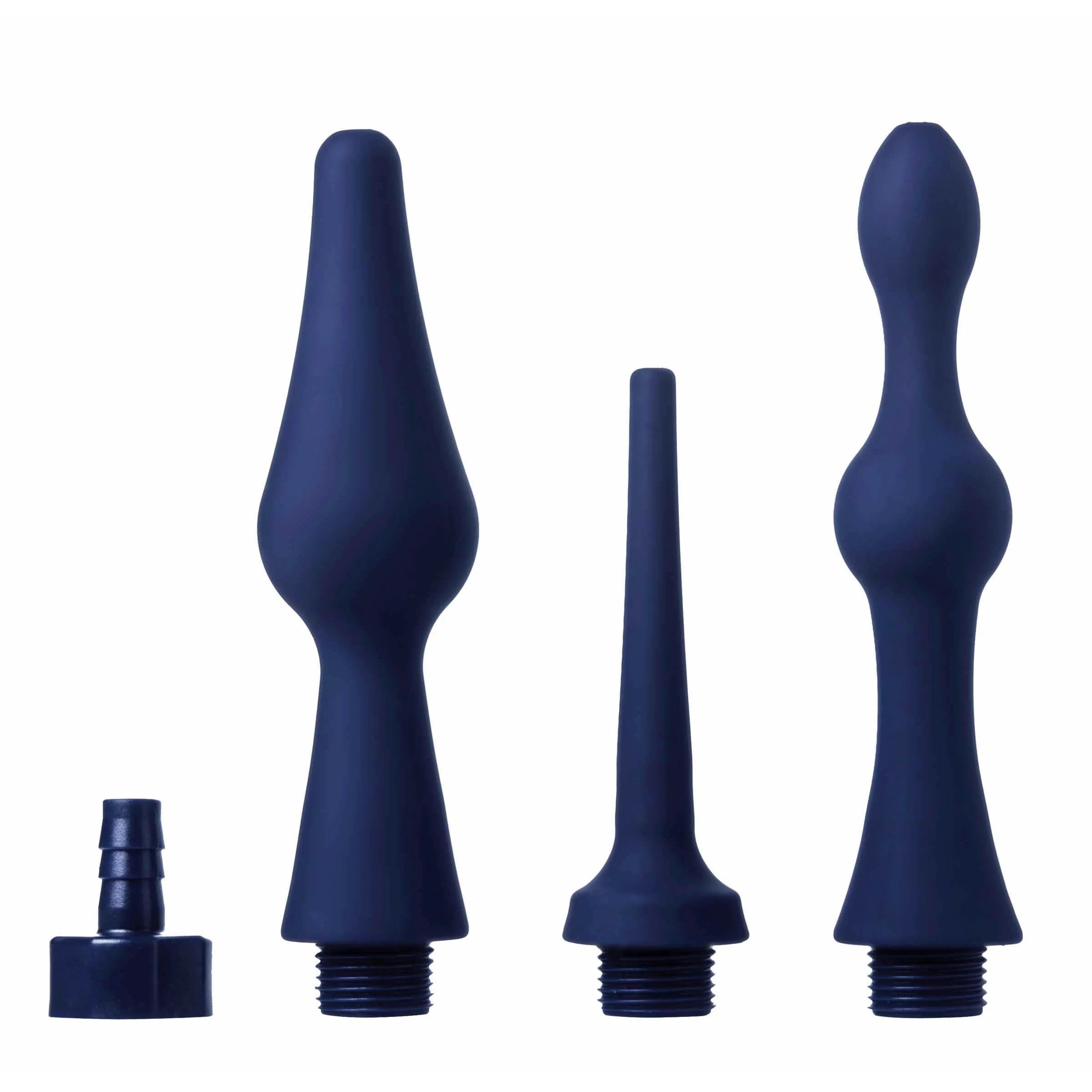 Набор из 3 универсальных насадок для анального душа Universal 3 Piece Silicone Enema Attachment Set 1