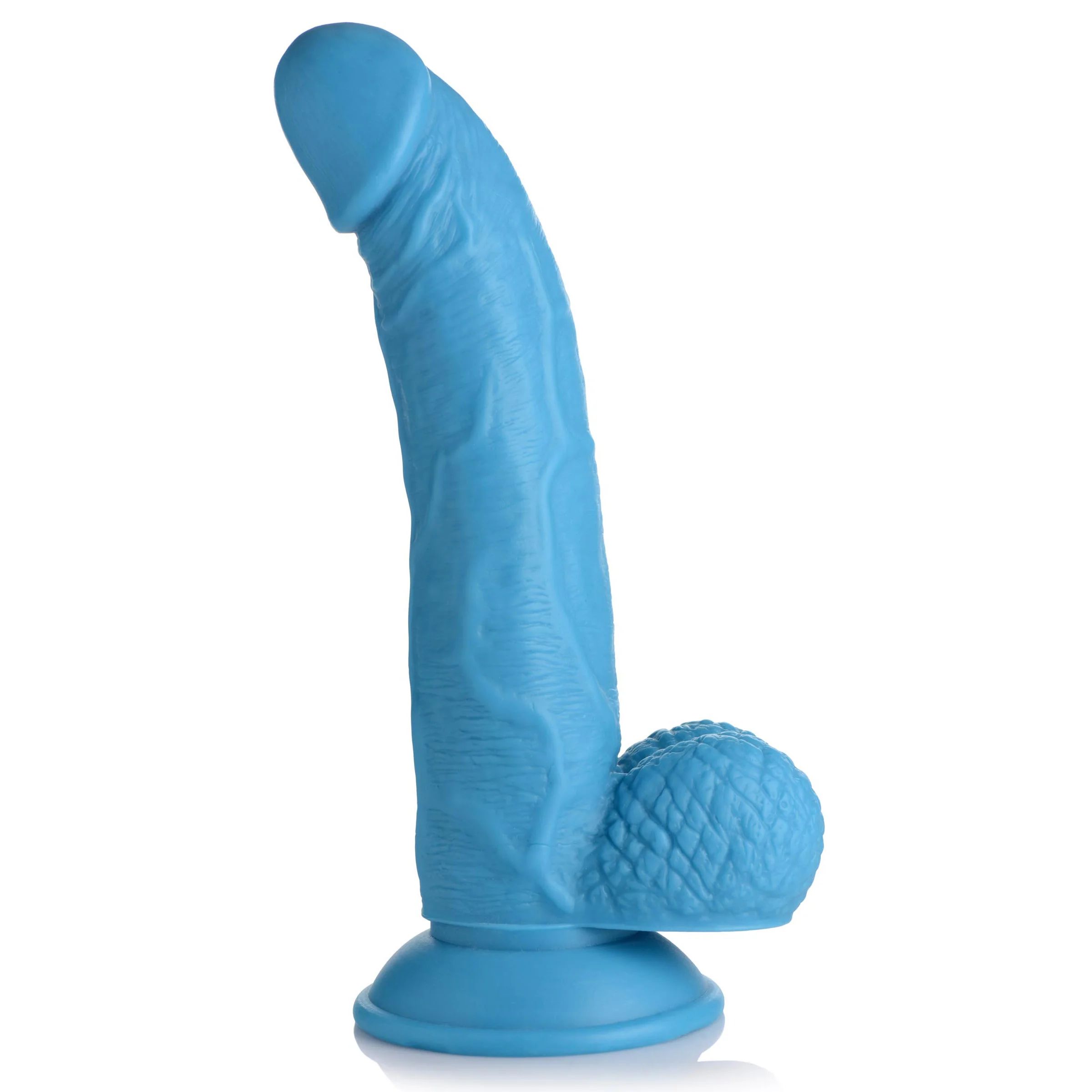 Голубой фаллоимитатор на присоске 7.5" Dildo with Balls - 21,5 см. 1