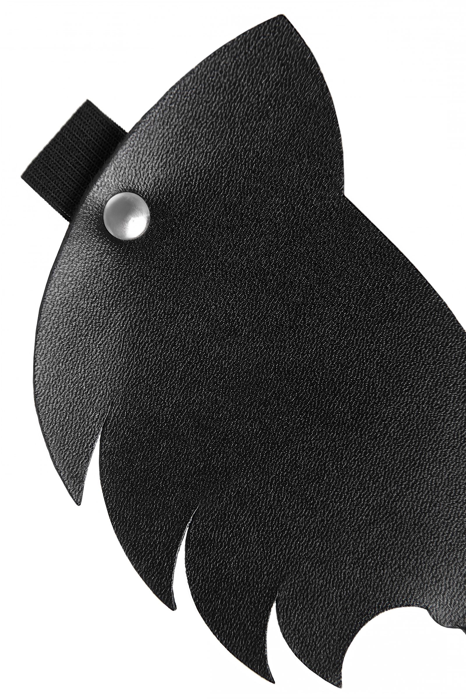 Черная закрытая кожаная маска с ушками кошки 5