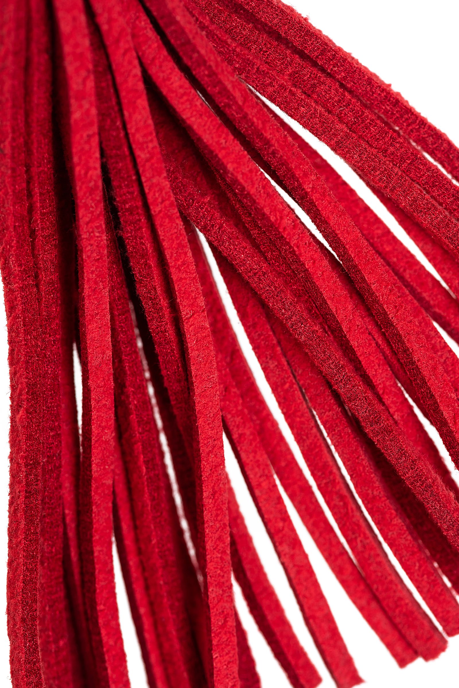 Зажимы на соски «Вилки» с красными кисточками из замши 4