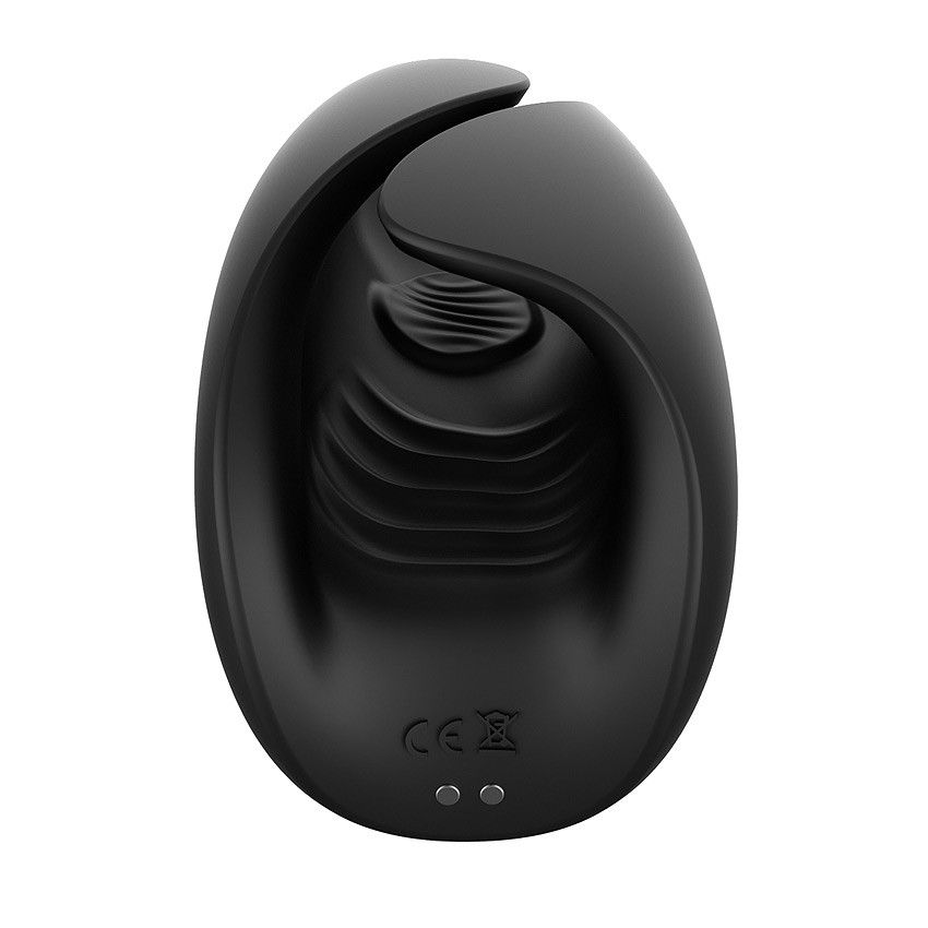 Черно-белый сквозной вибромастурбатор Hercules 4