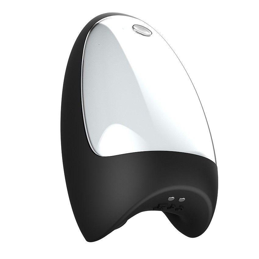 Черно-белый сквозной вибромастурбатор Hercules 6