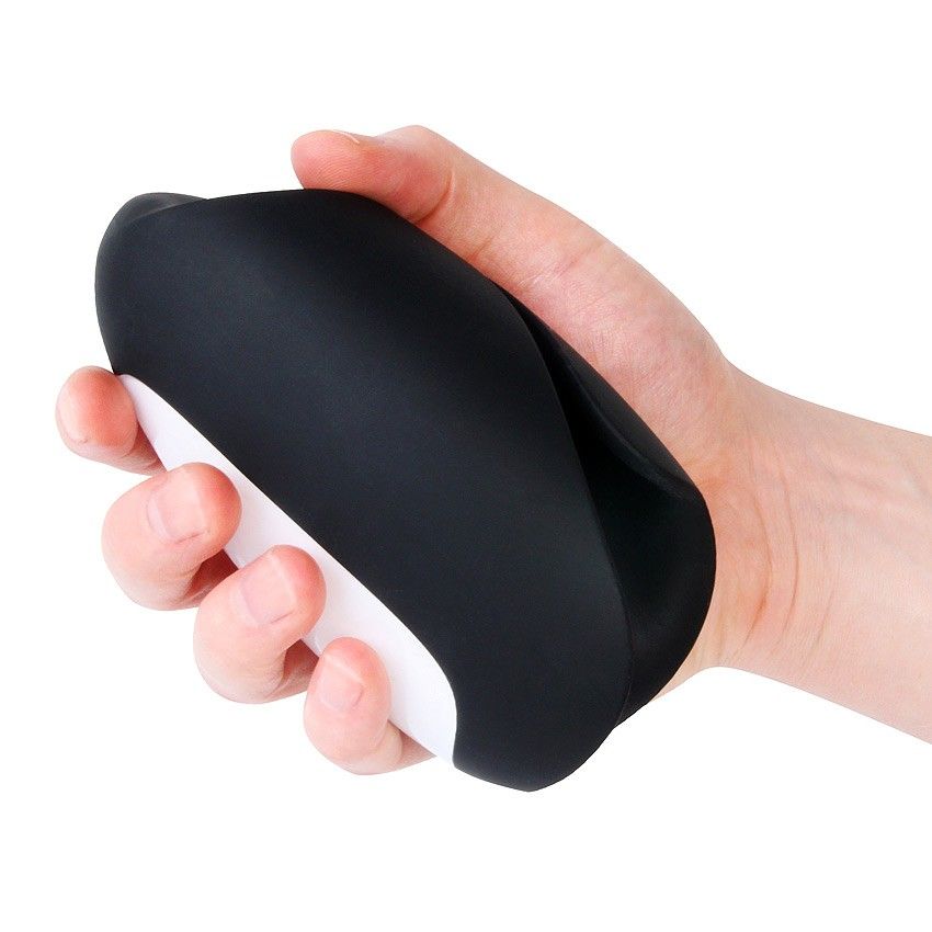 Черно-белый сквозной вибромастурбатор Hercules 8