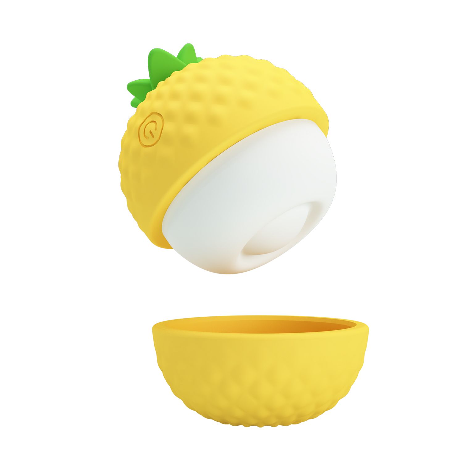 Желтый клиторальный стимулятор-ананас Pineapple Secret 3