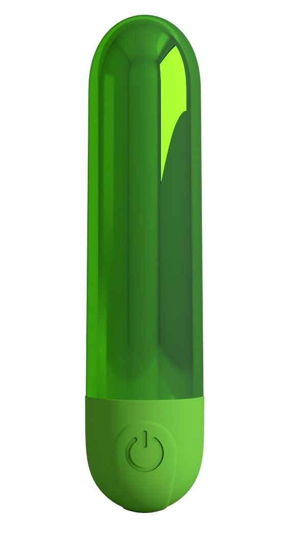 Зеленая перезаряжаемая вибропуля Kiwi 1