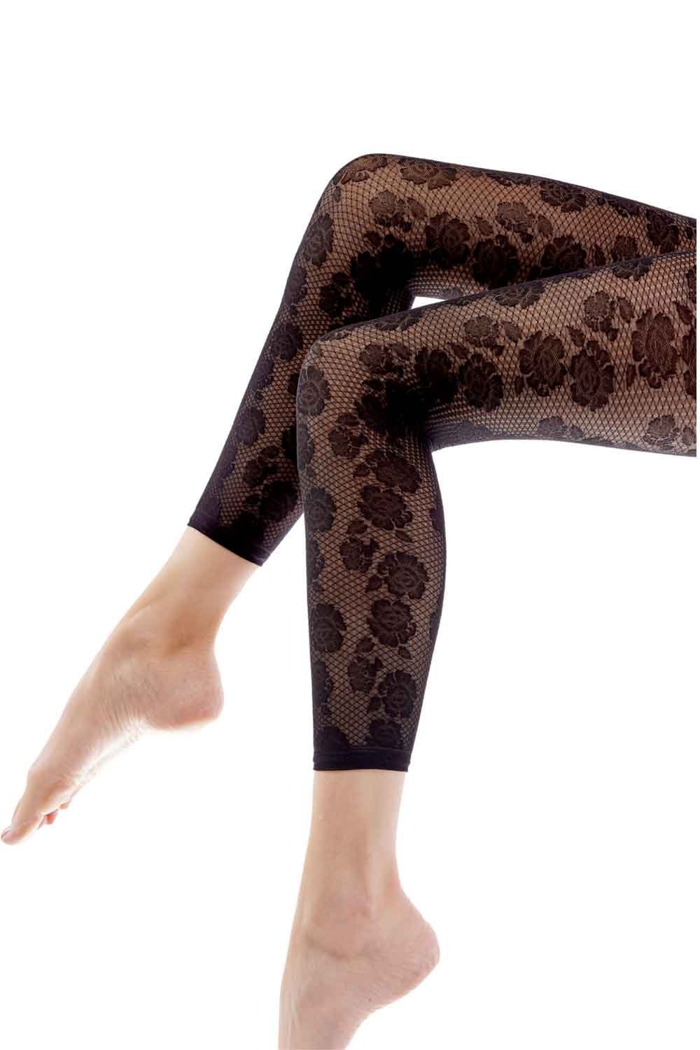 Женственные легинсы с рисунком в виде роз 2