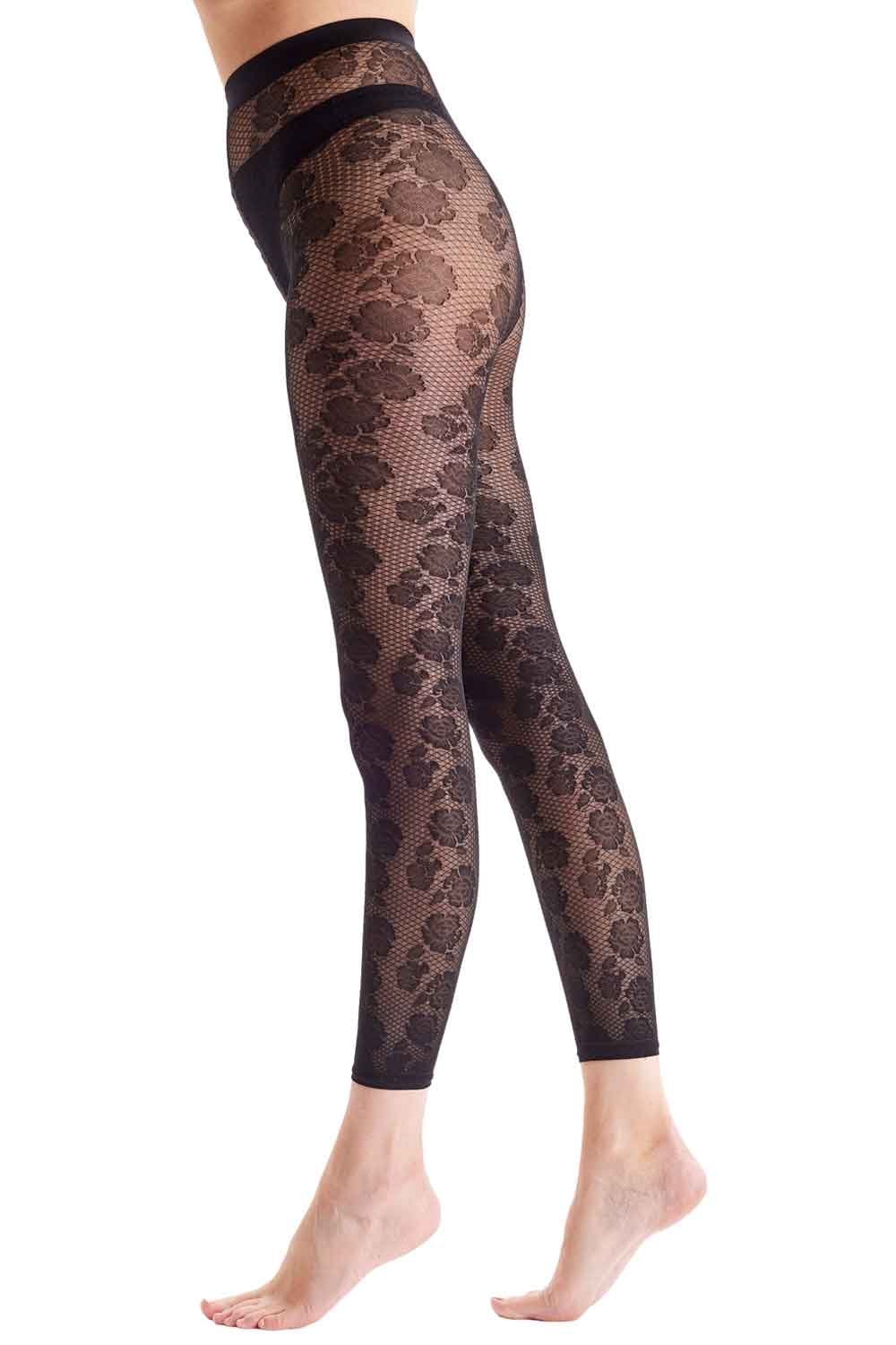 Женственные легинсы с рисунком в виде роз 1