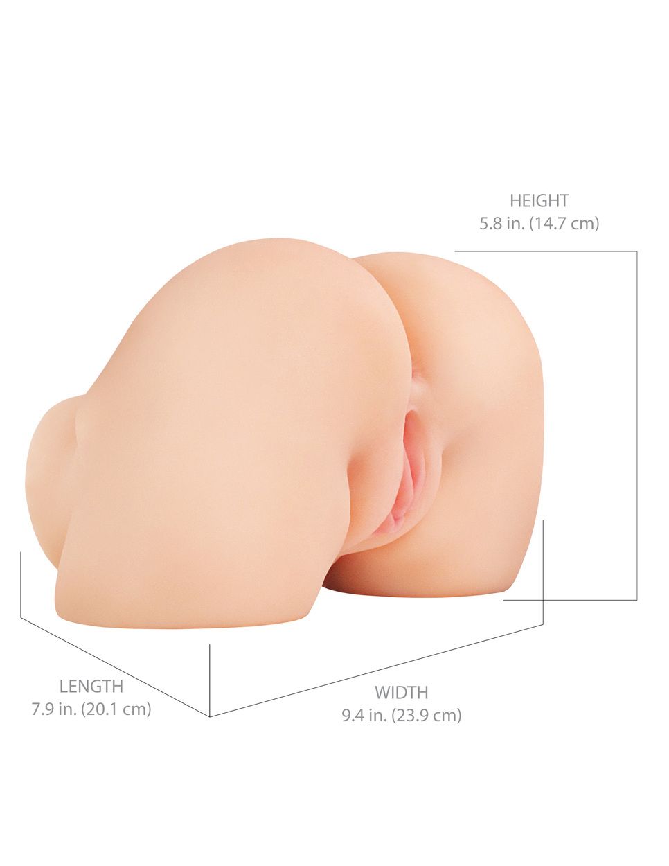 Телесный мастурбатор-полуторс с вибрацией Shake That Ass 3