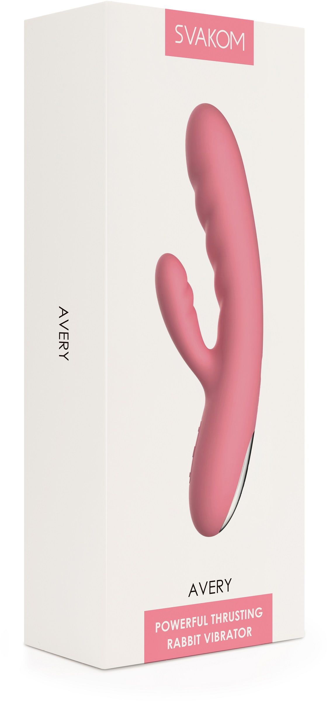 Розовый вибратор-кролик с функцией пенетрации Avery - 19,5 см. 8