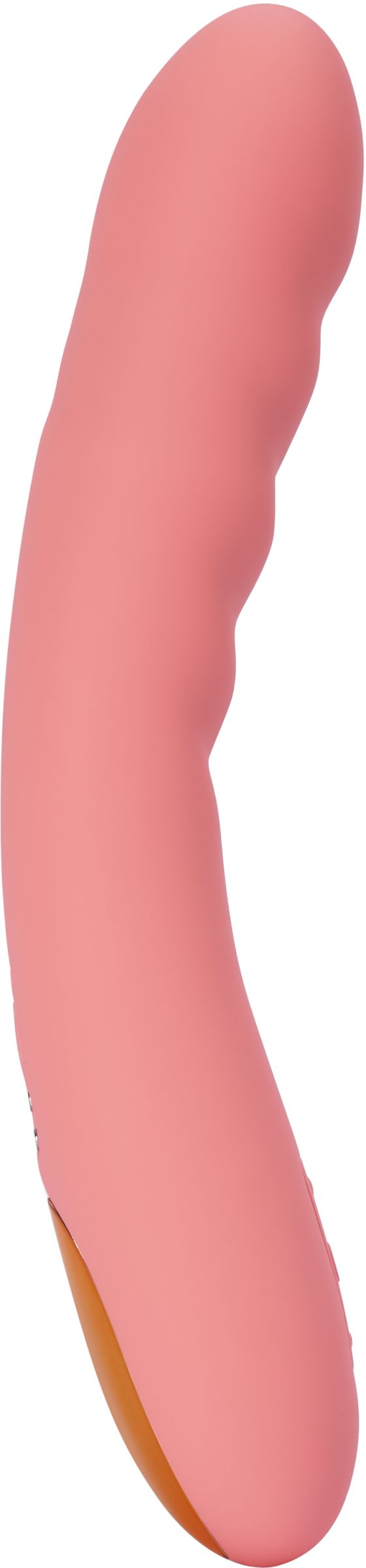 Персиковый изогнутый вибромассажер Ava Neo с функцией пенетрации - 19,6 см. 4