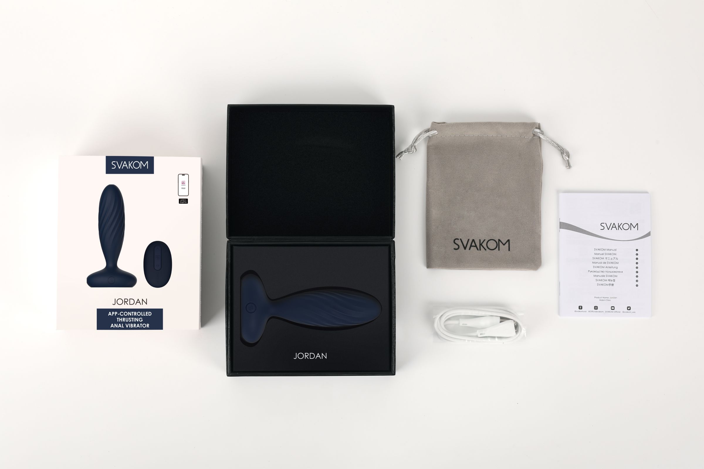 Темно-синяя анальная вибропробка Jordan с поступательными движениями - 12 см. 4