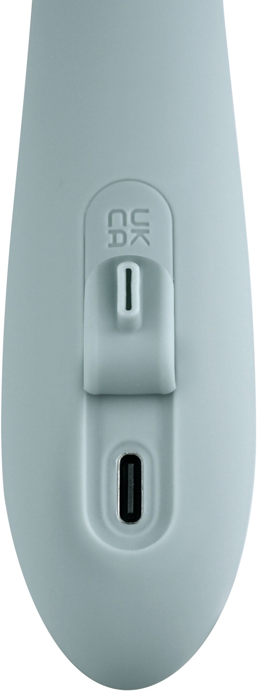 Серый вибратор-кролик Chika с функцией нагрева - 18,8 см. 2