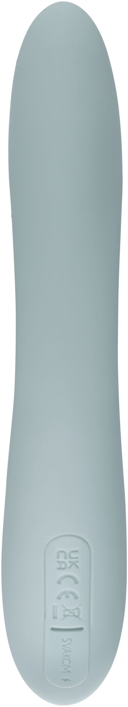 Серый вибратор-кролик Chika с функцией нагрева - 18,8 см. 3