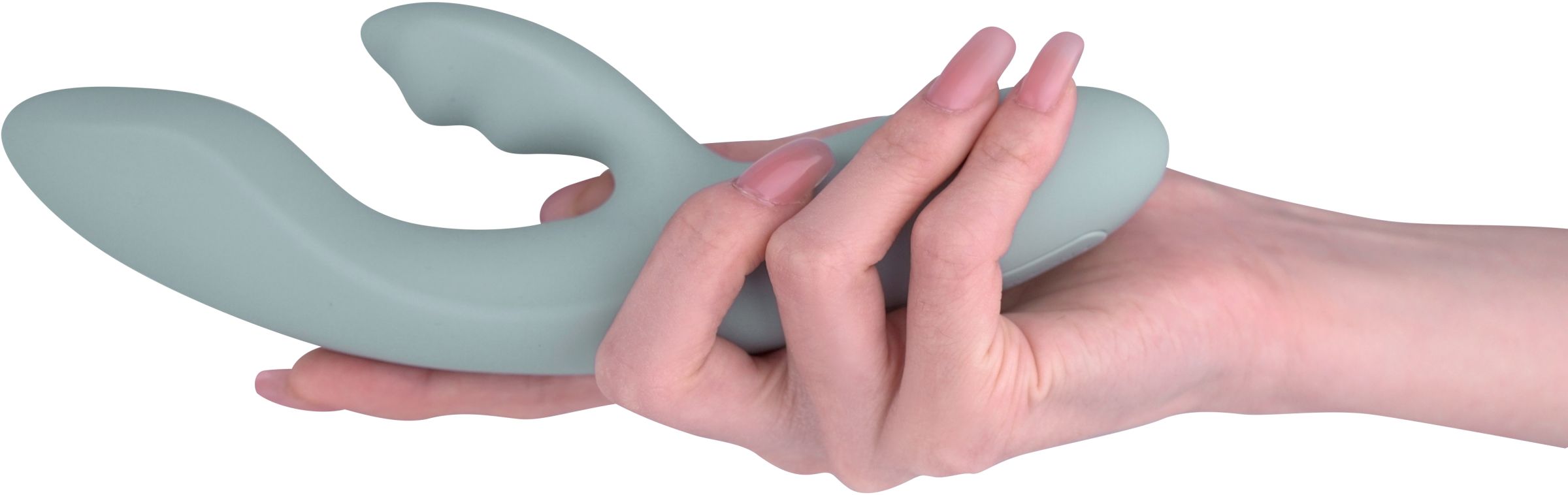 Серый вибратор-кролик Chika с функцией нагрева - 18,8 см. 7