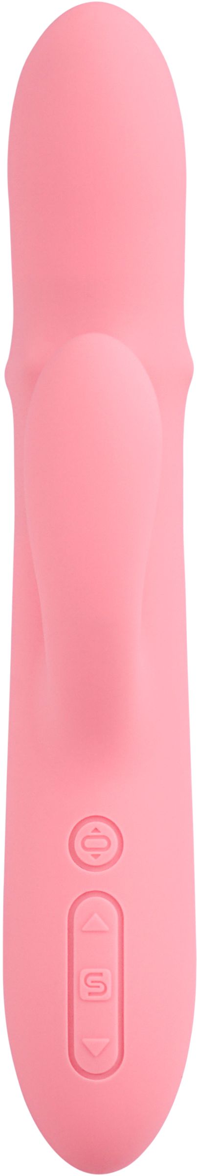 Розовый интерактивный вибратор-кролик Mora Neo с кольцом из бусин - 19,5 см. 5