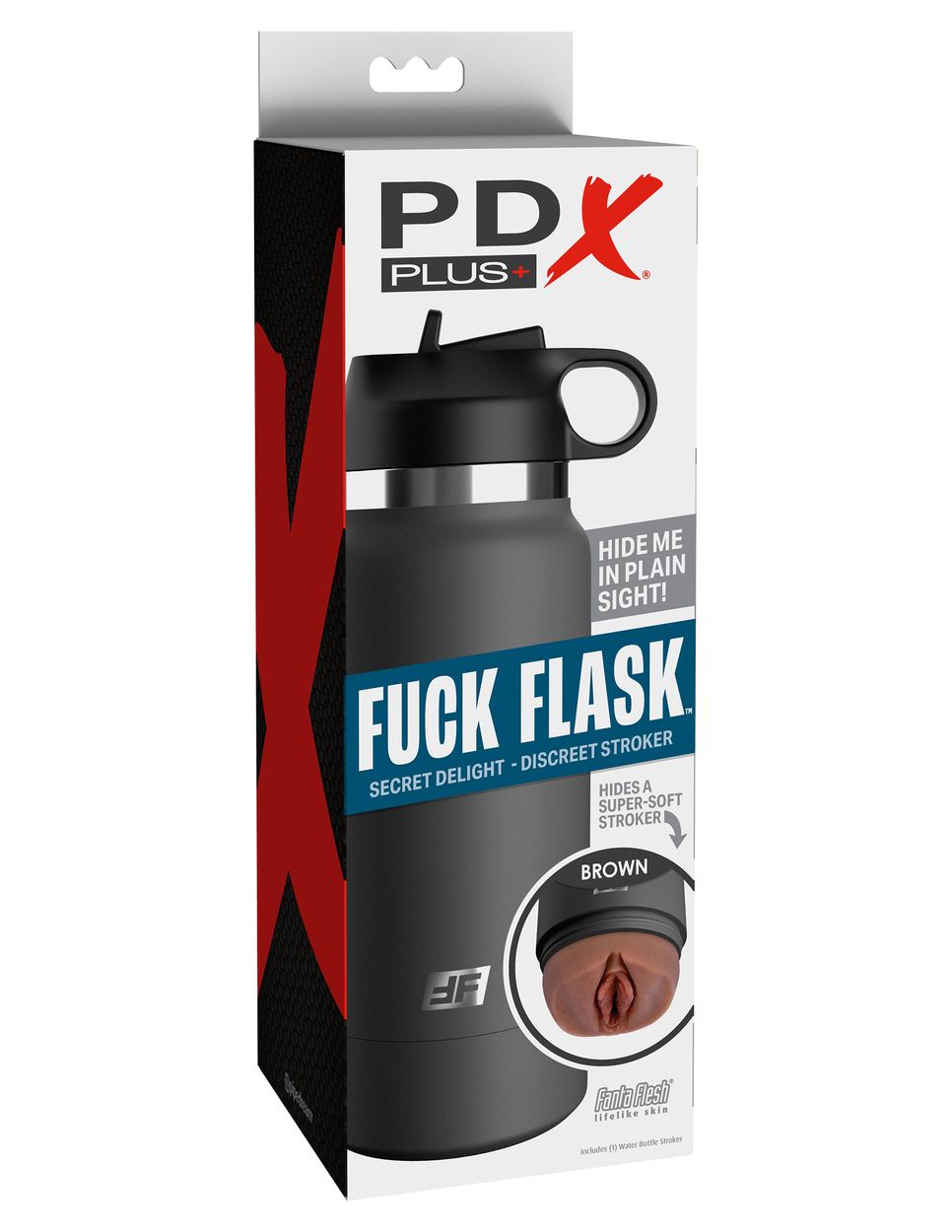 Смуглый мастурбатор-вагина в корпусе-бутылке F*ck Flask 2