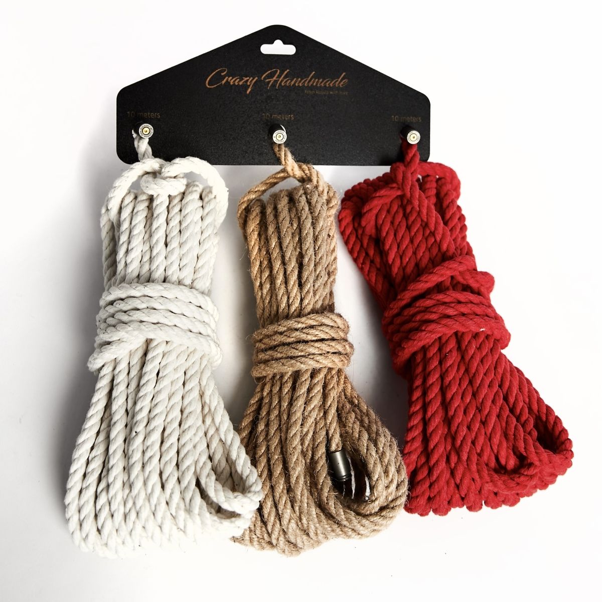 Набор из 3 разноцветных веревок для шибари 2