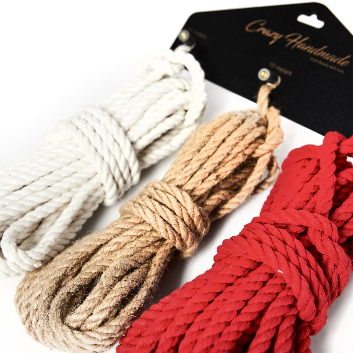 Набор из 3 разноцветных веревок для шибари 3