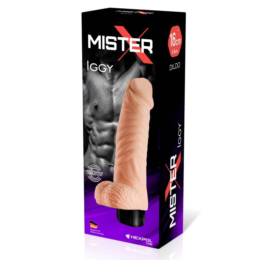 Телесный многоскоростной вибратор Iggy - 16 см. 1