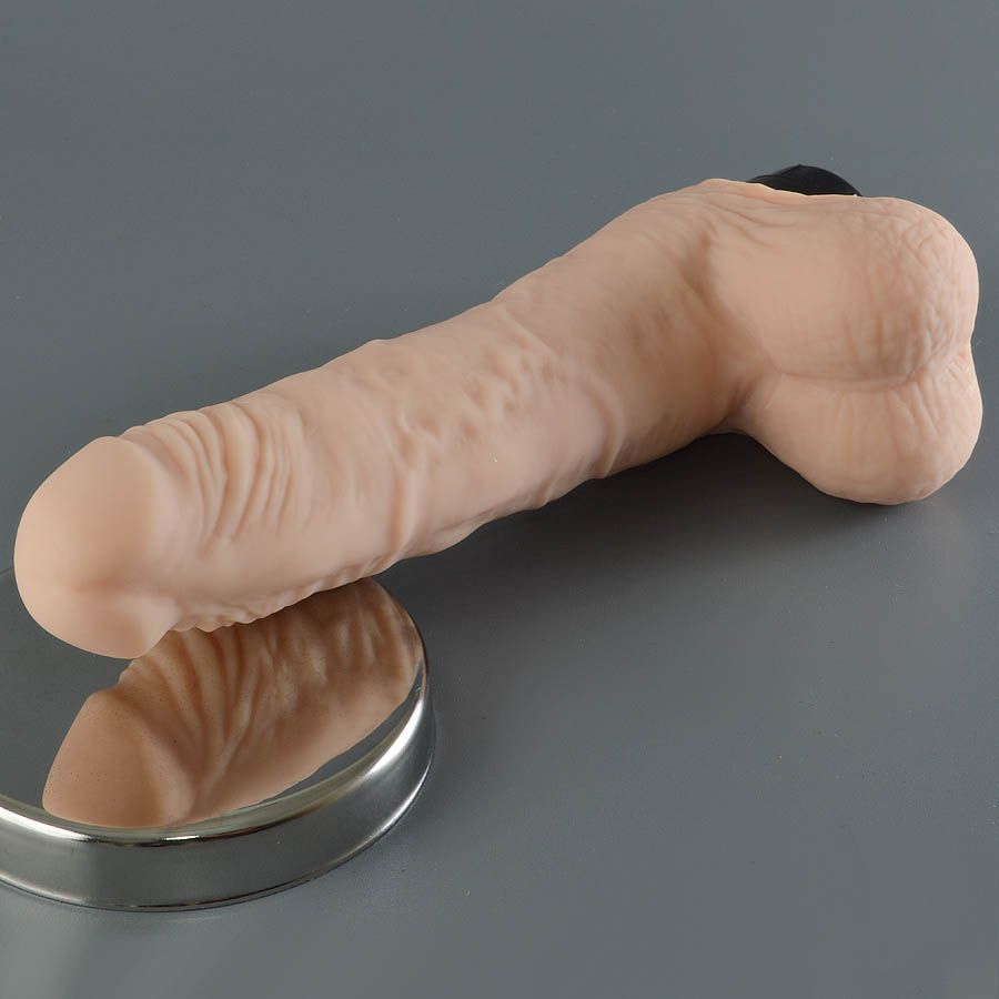 Телесный многоскоростной вибратор Jack - 19 см. 2