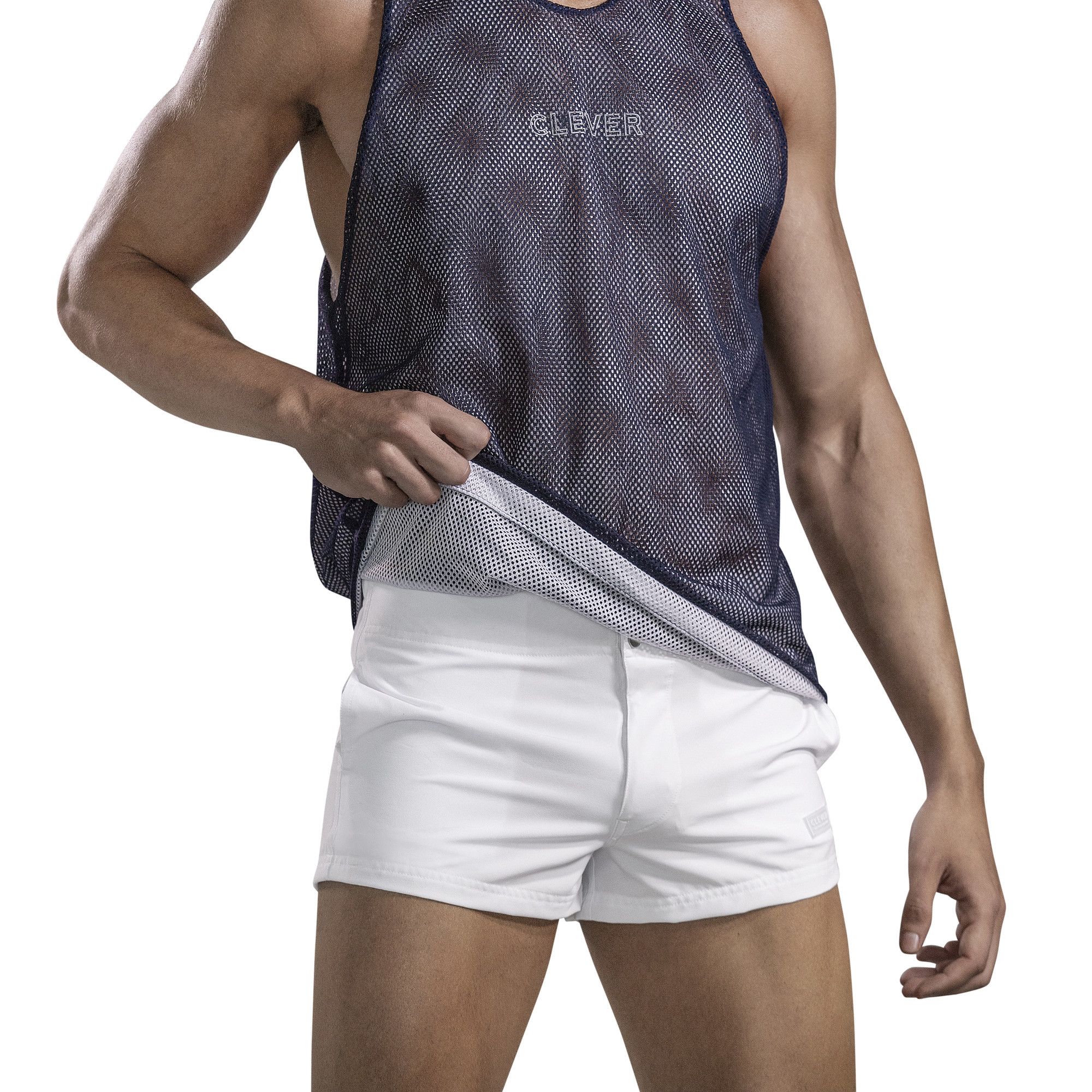 Бело-синяя двусторонняя мужская майка Fit Tank-top 3