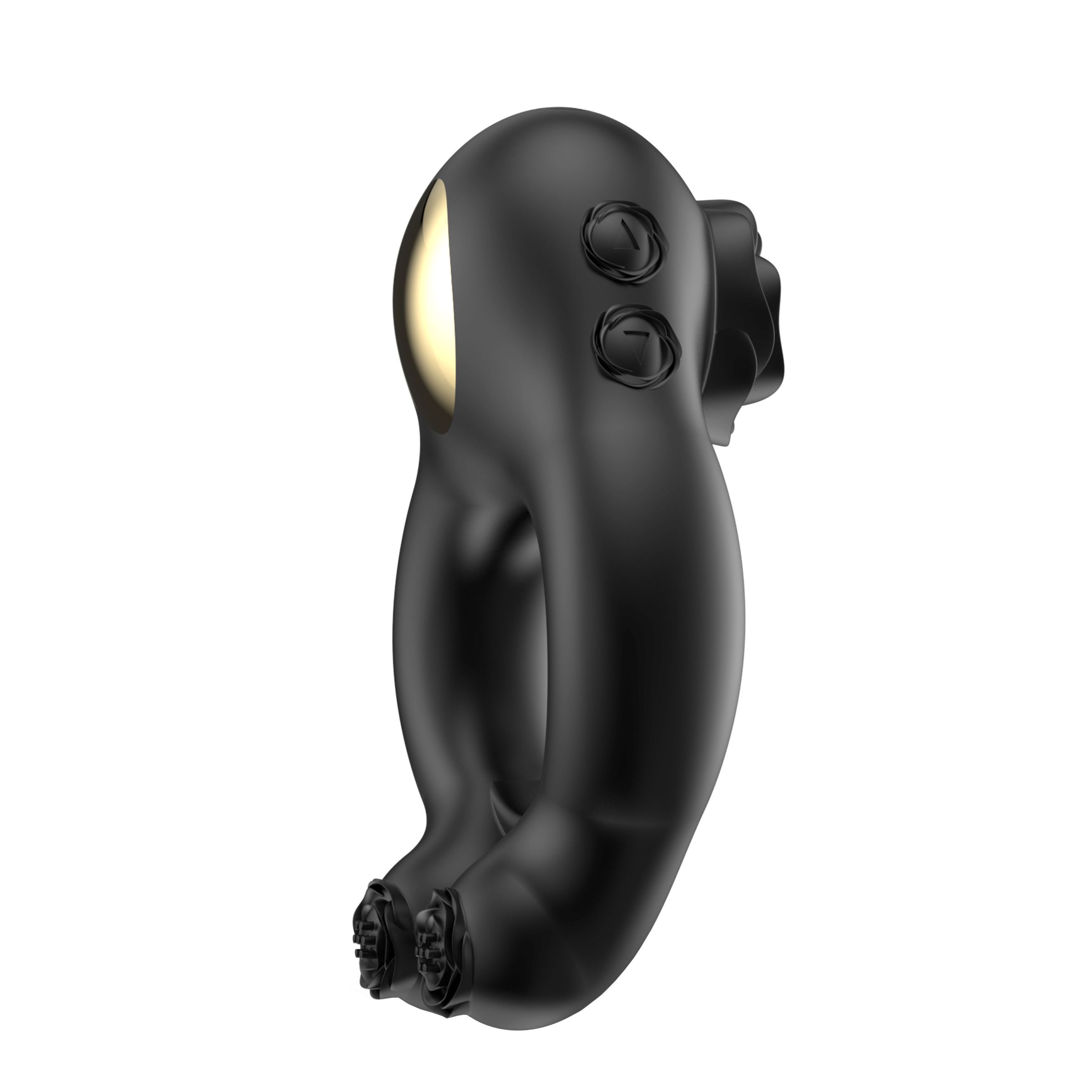 Черное эрекционное кольцо Abe с пультом ДУ 8