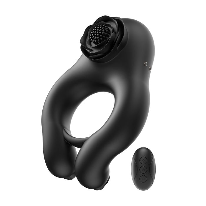 Черное эрекционное кольцо Abe с пультом ДУ 1