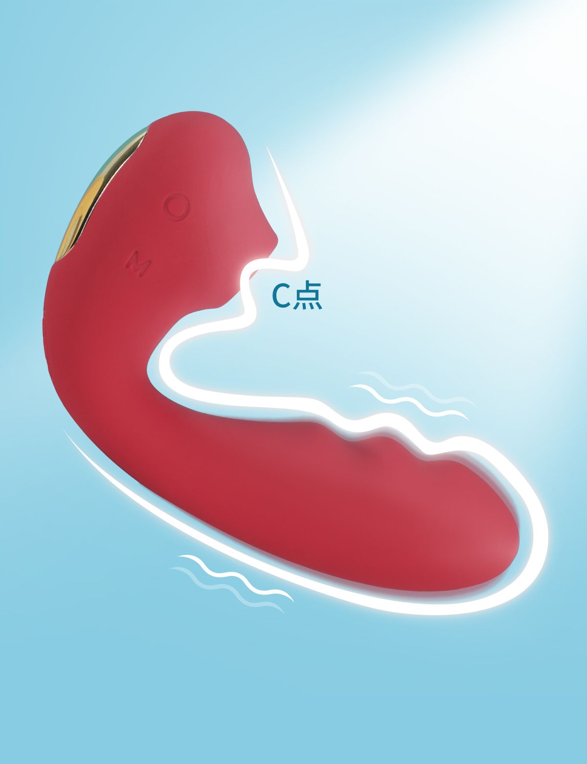 Красный вибратор с вакуумной стимуляцией и нагревом Tara 8