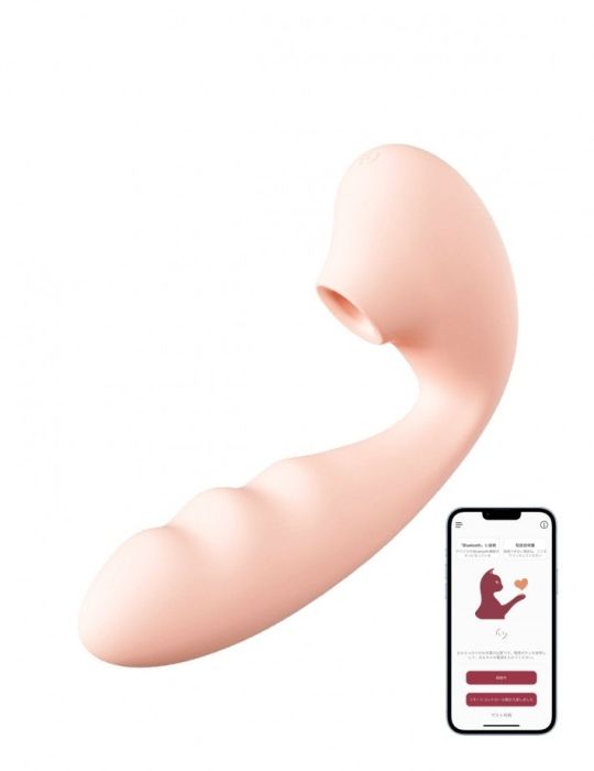 Нежно-розовый вибратор Tara с вакуумной стимуляцией и управлением через приложение 1