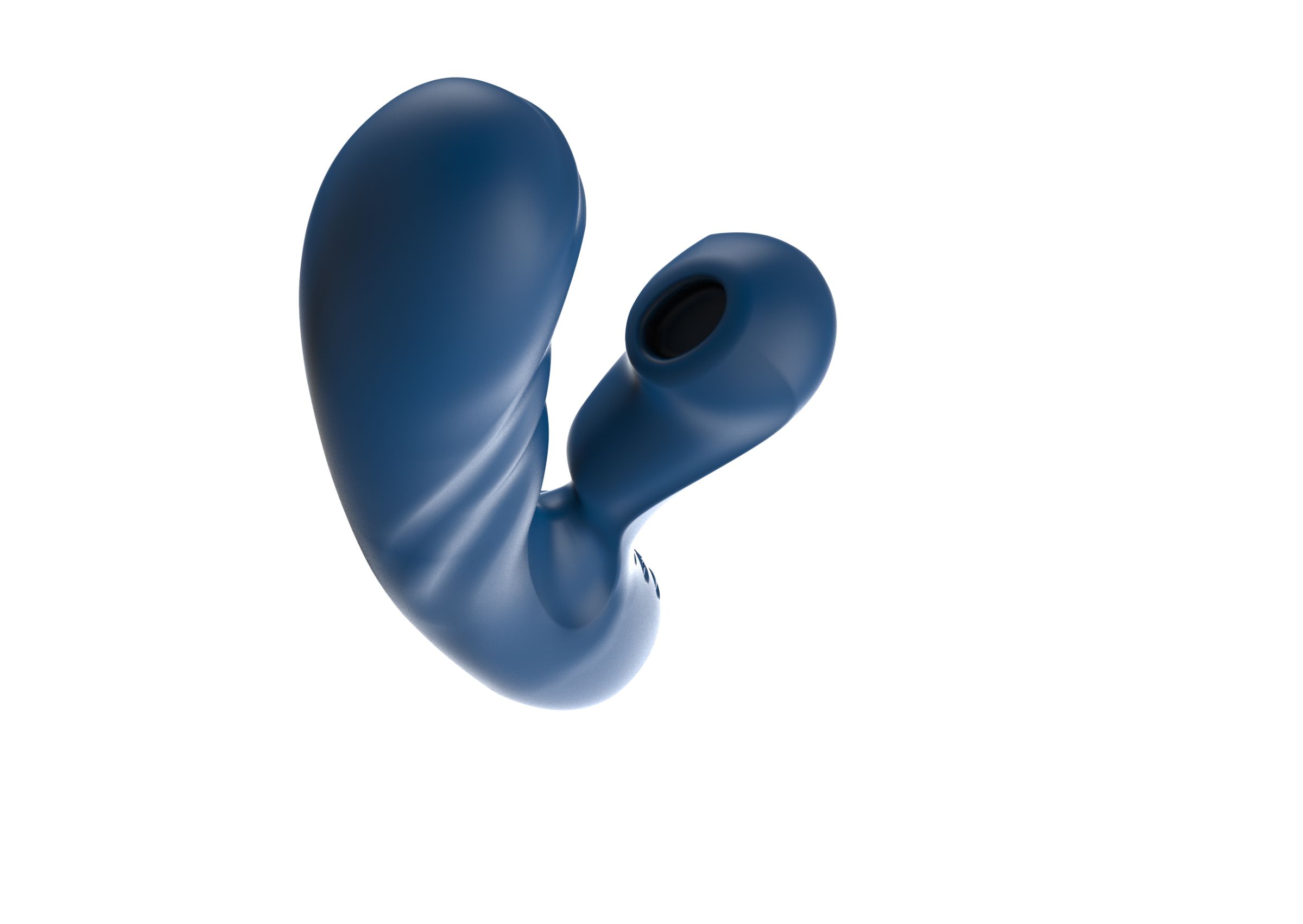 Голубой вибратор Otto с возвратно-поступательными движениями, вакуумом и подогревом - 22,2 см. 7