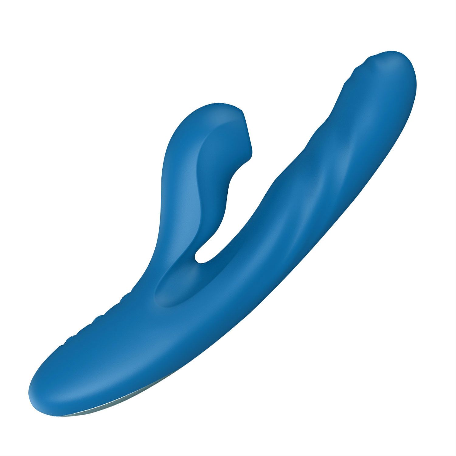 Голубой вибратор Otto с возвратно-поступательными движениями, вакуумом и подогревом - 22,2 см. 8