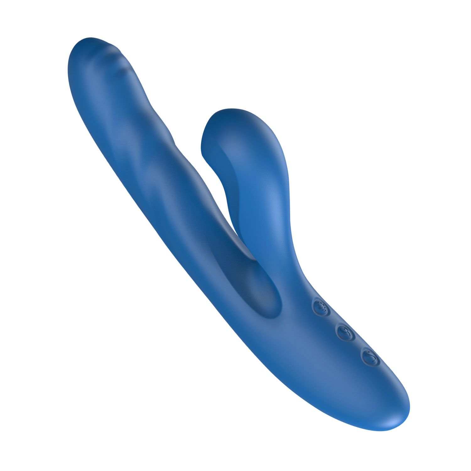 Голубой вибратор Otto с возвратно-поступательными движениями, вакуумом и подогревом - 22,2 см. 9