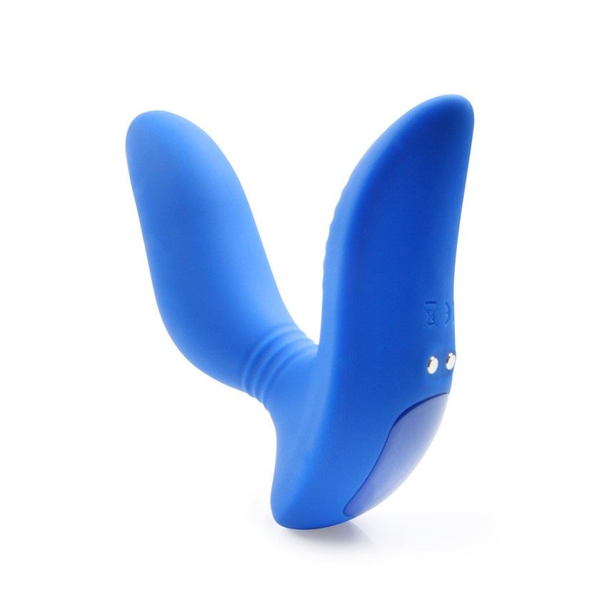 Синий вибромассажер простаты 3,5’’ Curve P-spot Massager - 12 см. 3