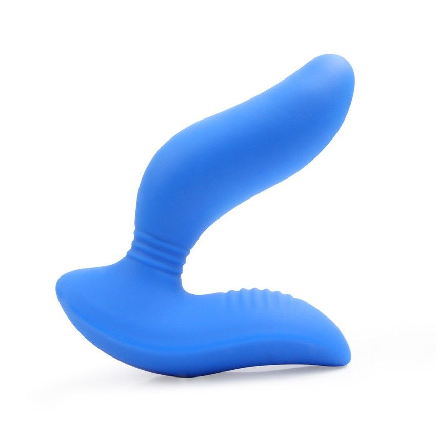 Синий вибромассажер простаты 3,5’’ Curve P-spot Massager - 12 см. 1