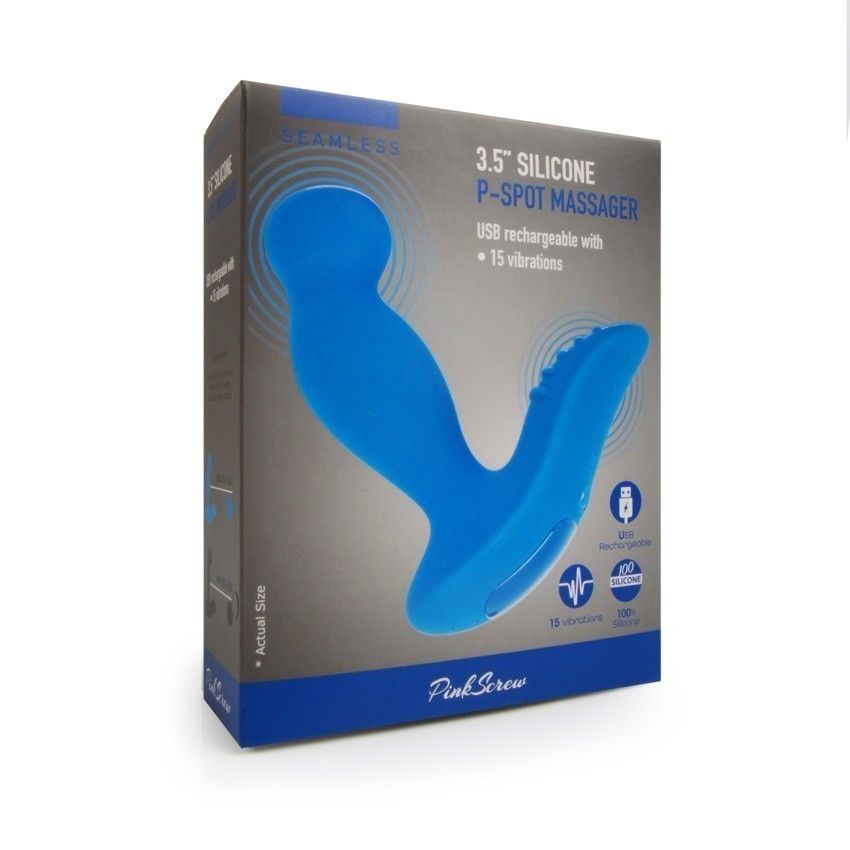 Синий вибромассажер простаты 3,5’’ P-spot Massager - 12,5 см. 5