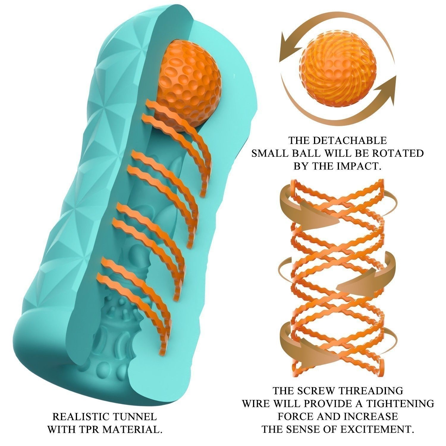 Аквамариновый мастурбатор Victoria 2