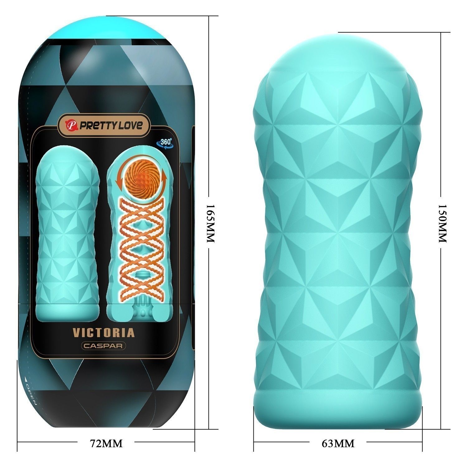 Аквамариновый мастурбатор Victoria 6