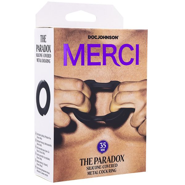 Черное эрекционое кольцо Merci The Paradox 35mm 6