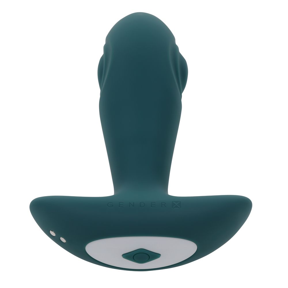 Изумрудная анальная вибропробка с пультом ДУ Tunnel Tapper - 12,1 см. 3