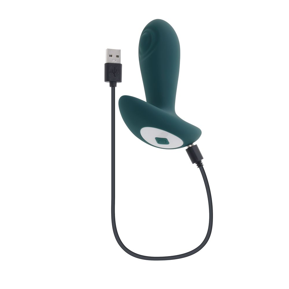 Изумрудная анальная вибропробка с пультом ДУ Tunnel Tapper - 12,1 см. 4