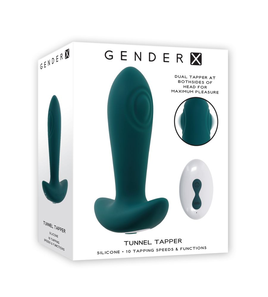 Изумрудная анальная вибропробка с пультом ДУ Tunnel Tapper - 12,1 см. 5