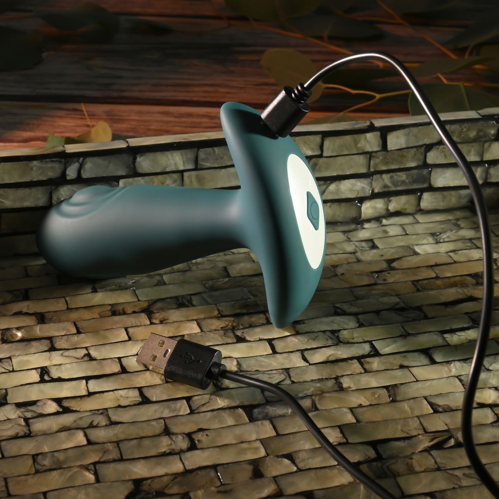 Изумрудная анальная вибропробка с пультом ДУ Tunnel Tapper - 12,1 см. 7