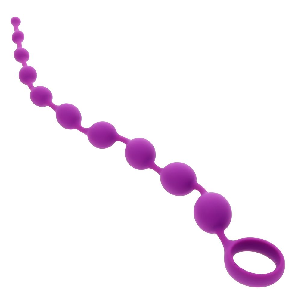 Лиловая анальная цепочка Beaded Adventure - 35,5 см. 5
