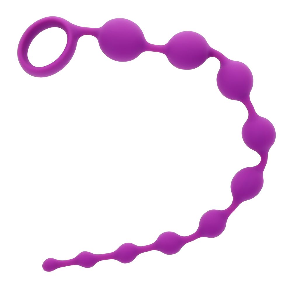 Лиловая анальная цепочка Beaded Adventure - 35,5 см. 1